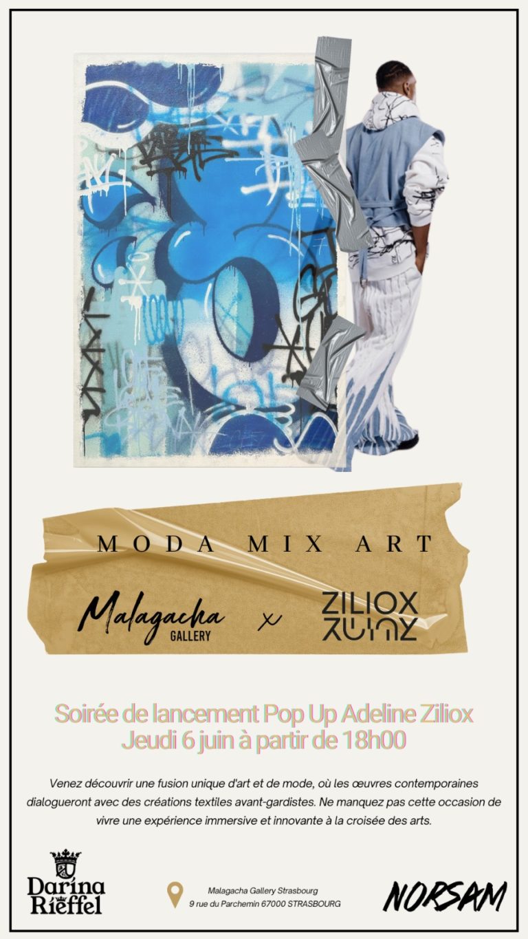 Affiche Moda Mix Art, Malagacha Gallery x Adeline Ziliox