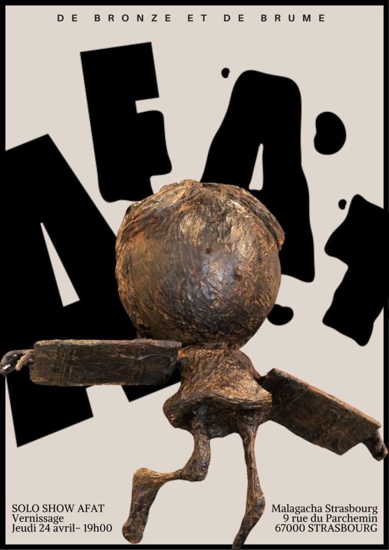 Sculpture en bronze d'AFAT pour l'exposition De Bronze et de Brume