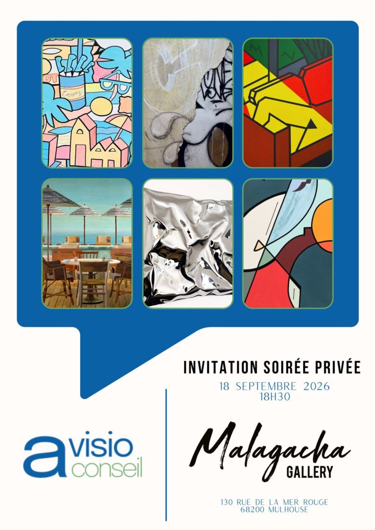 Invitation à la soirée privée Malagacha Mulhouse x Avisio Conseil du 18 septembre 2026